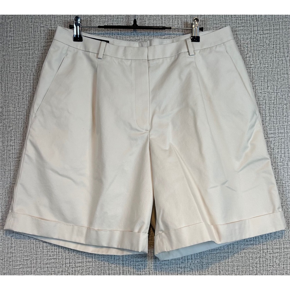 Brooks Brothers Cream Women's Tailored Cotton Shorts